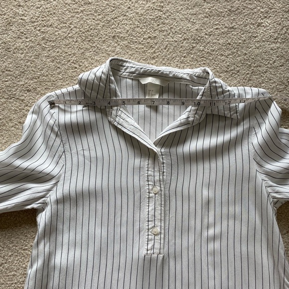H&M Striped Tunic Button Up Blouse - Picture 7 of 10